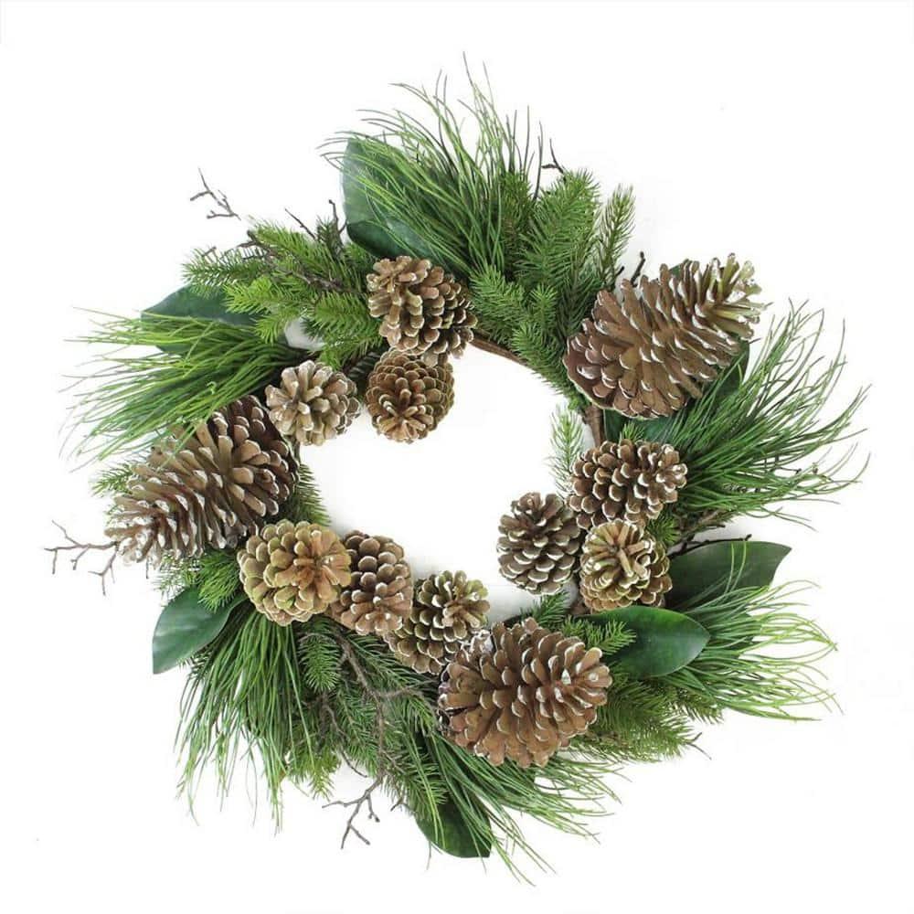 28 in. Artificial Wreath Monalisa Mixed Pine Christmas