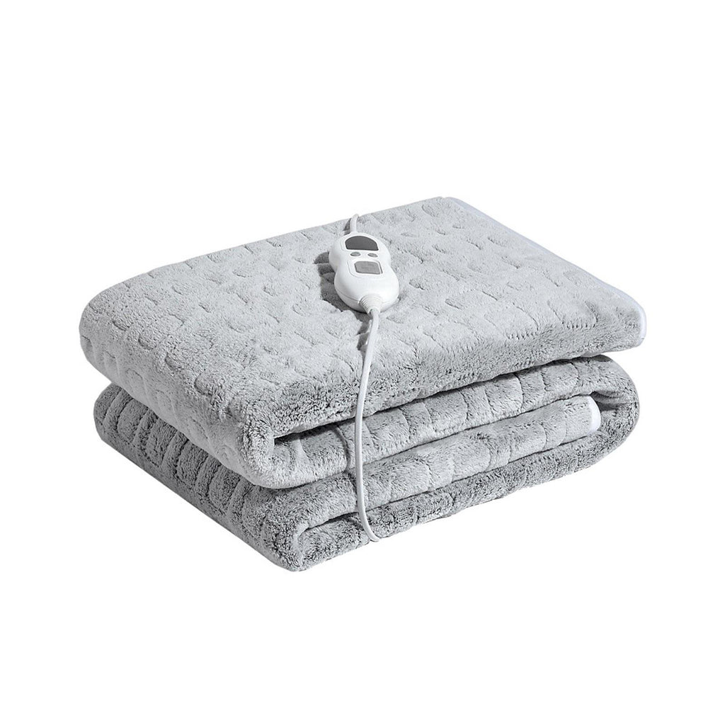 60X50In Bedroom Office Electric Blanket Flannel  Heating Blanket With 4 Auto Off Timers 3 Heating Settings Machine Washable Suitable For Adults Children