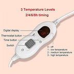 60X50In Bedroom Office Electric Blanket Flannel  Heating Blanket With 4 Auto Off Timers 3 Heating Settings Machine Washable Suitable For Adults Children
