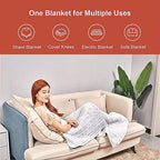 60X50In Bedroom Office Electric Blanket Flannel  Heating Blanket With 4 Auto Off Timers 3 Heating Settings Machine Washable Suitable For Adults Children