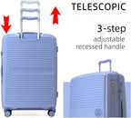 PP material Hardside Spinner, 28inch, Wear-resistant, scratch-resistant Suitcase Luggage with Wheels (28-inch, Pastel Blue Color)