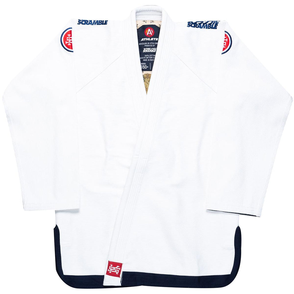 Scramble Athlete 4 Luxury 550gsm+ Brazilian Jiu-Jitsu Gi - A4 - White