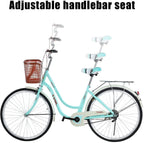 Beach Cruiser Bikes for Women 26 inch 1 Speed Comfortable Womens Bike with Baskets Classic Retro Complete Cruiser Bike Womens Beach Cruiser Bike for Leisure Picnics &amp; Shopping