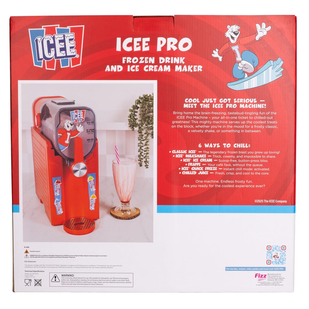 ICEE Pro Slushie Machine – No Ice Needed Frozen Drink, Frappe, Milkshake & Ice Cream Maker | Home Slushy Machine, Countertop Frozen Drink Machine. Officially Licensed ICEE Merchandise.