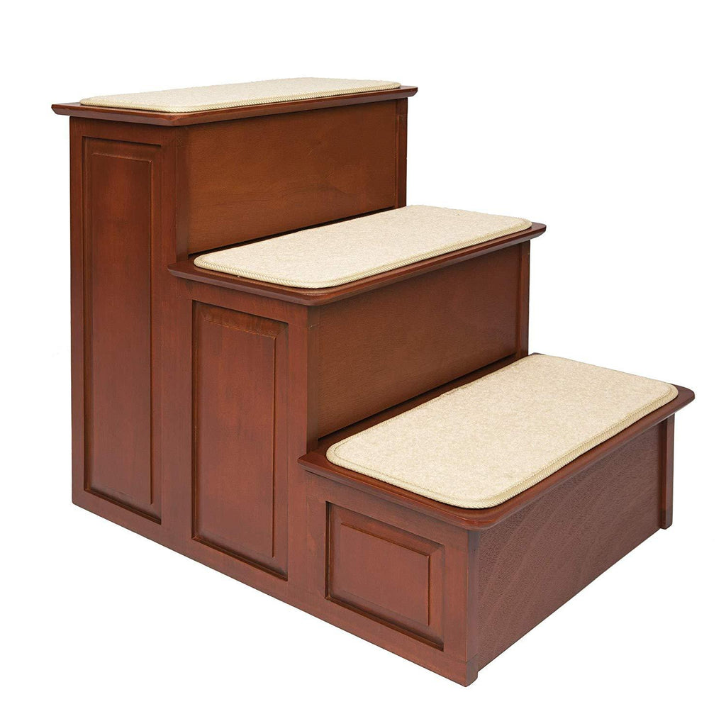 PetSafe Solvit Decorative Pet Stairs, 2-Step, Cherry Steps for Dogs and Cats, Great for Couches and Chairs