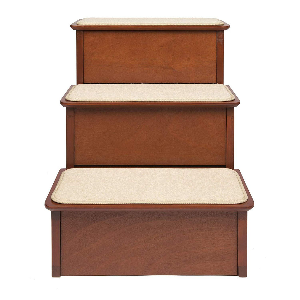 PetSafe Solvit Decorative Pet Stairs, 2-Step, Cherry Steps for Dogs and Cats, Great for Couches and Chairs