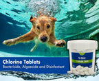 rx clear 1 inch 99% trichloro stabilized swimming pool chlorine tablets - 15 lbs