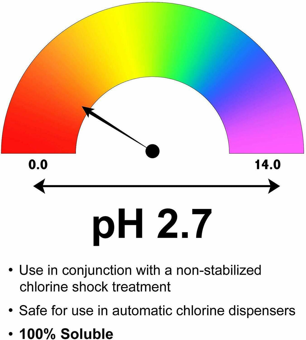 rx clear 1 inch 99% trichloro stabilized swimming pool chlorine tablets - 15 lbs