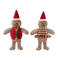3 ft Warm White LED Gingerbread Girl and Boy Holiday Yard Decoration