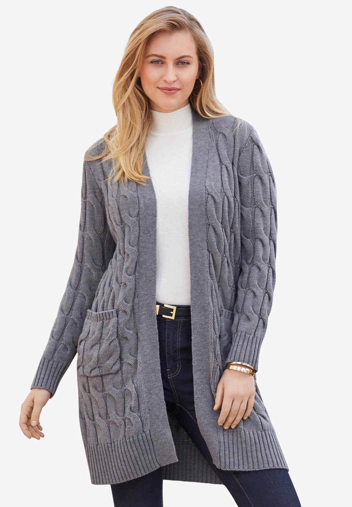 cable duster sweater