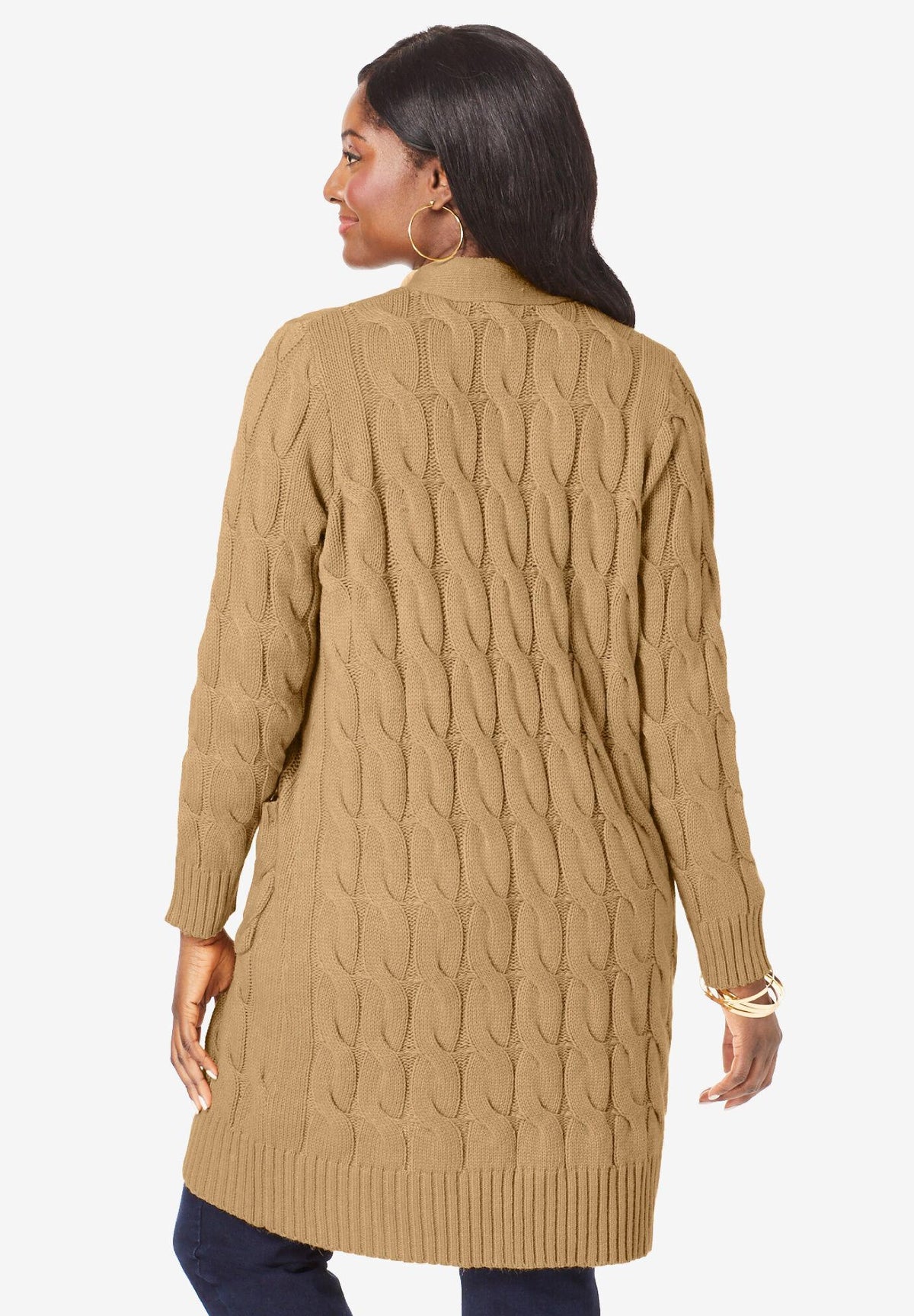 cable duster sweater