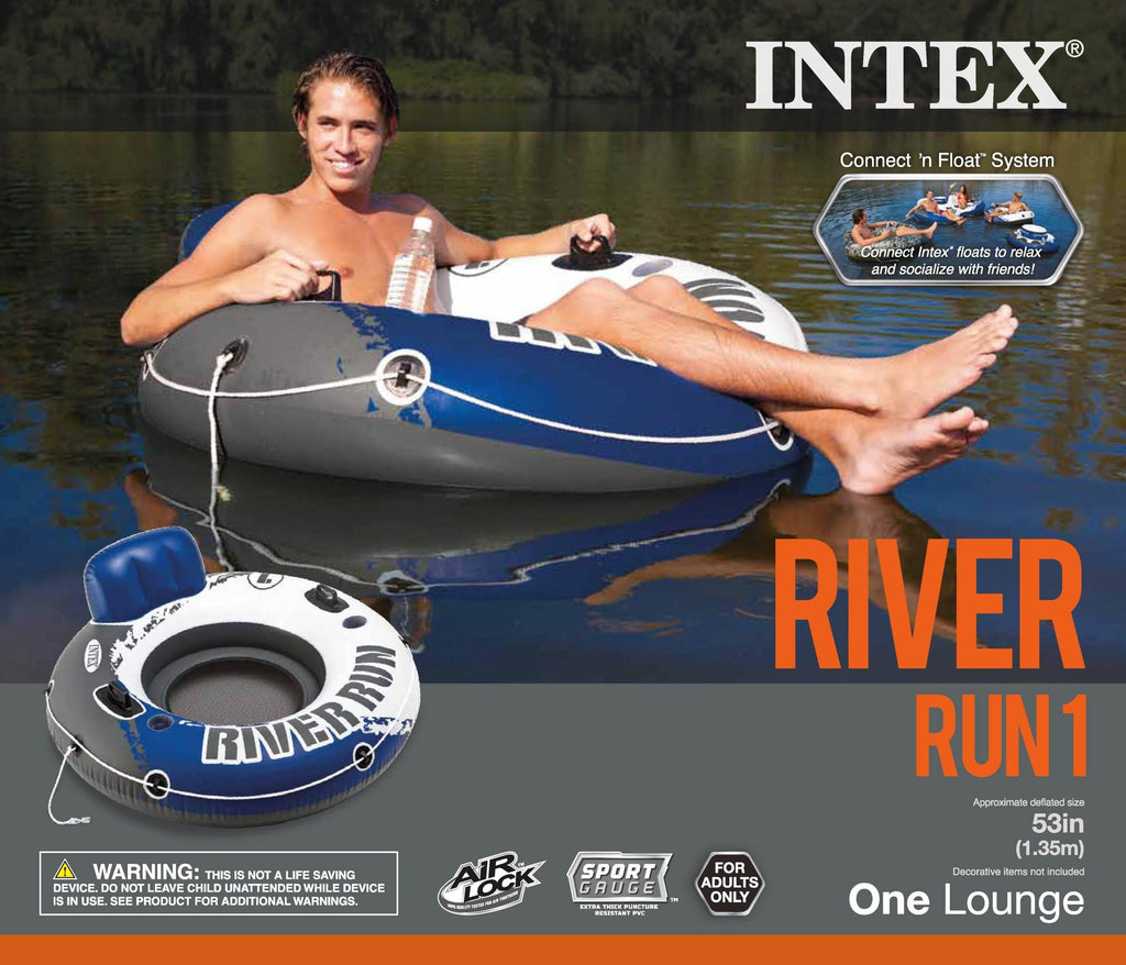 River Run 1 Person Inflatable Floating Tube Lake/Pool/Ocean Raft (9 Pack)
