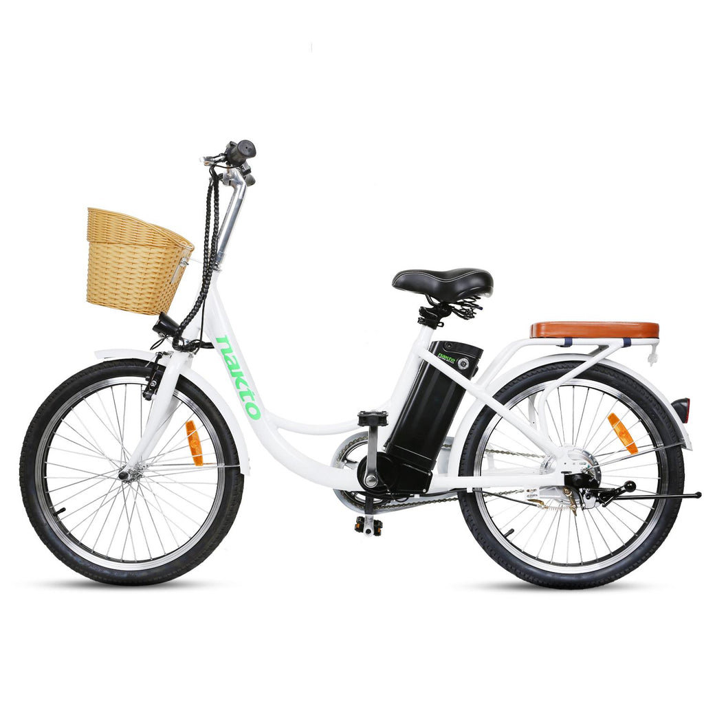 City Electric Elegance E-bike for Adults Electric Mountain Bicycle 250 W Powerful Motor 36 V 10 Ah Lithium-Ion Battery Ride in Snow Ice, Rain, Beach, and Terrain, White