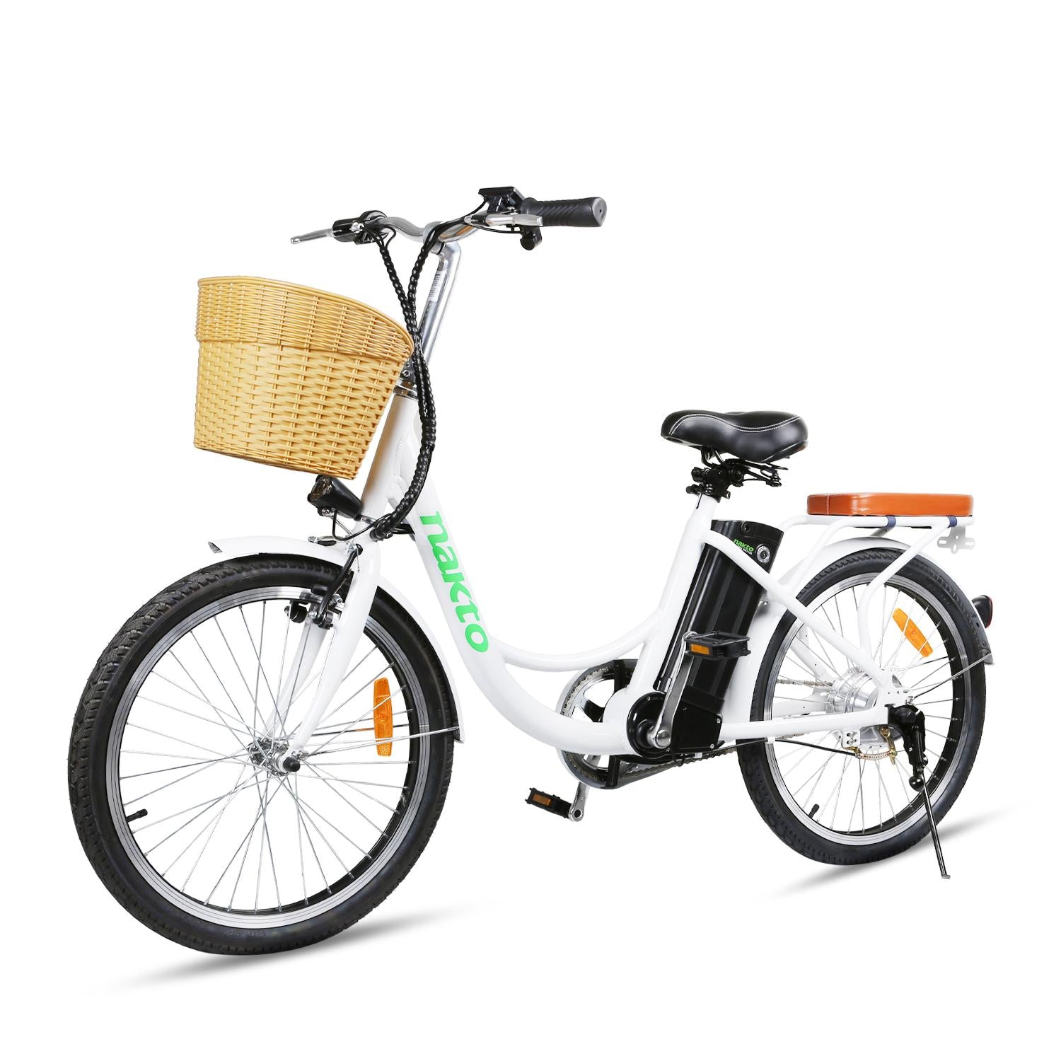 City Electric Elegance E-bike for Adults Electric Mountain Bicycle 250 W Powerful Motor 36 V 10 Ah Lithium-Ion Battery Ride in Snow Ice, Rain, Beach, and Terrain, White
