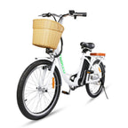 City Electric Elegance E-bike for Adults Electric Mountain Bicycle 250 W Powerful Motor 36 V 10 Ah Lithium-Ion Battery Ride in Snow Ice, Rain, Beach, and Terrain, White
