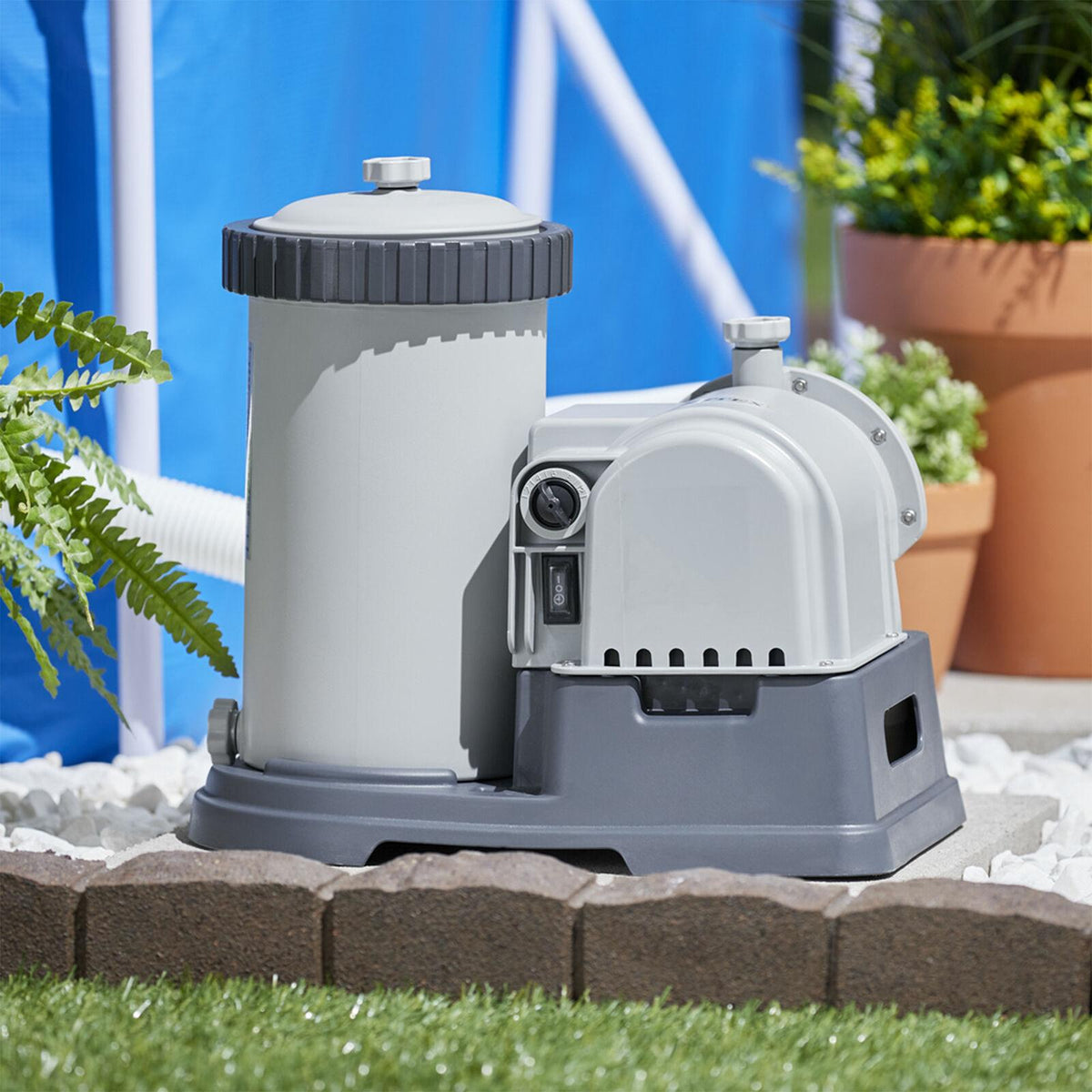 intex 28633eg 2500 gph above ground swimming pool cartridge filter pump system