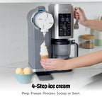 CREAMi Scoop & Swirl Ice Cream and Soft Serve Maker, Oprah's Favorite Things 2025, 13 Programs, Soft Serve Handle & (4) CREAMi 2-in-1 16oz Pints, Gift for Kids & ALL ages, NC701