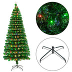 Ktaxon Christmas Tree 7.5FT Fiber Optic Christmas Tree with 260 LED Lamps &amp; 260 Branches