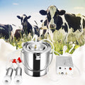 huidazhou automatic portable livestock milking equipment, electric goat milking machine for cows sheep portable pulsation milking machine single bucket piston vacuum pump, 5l