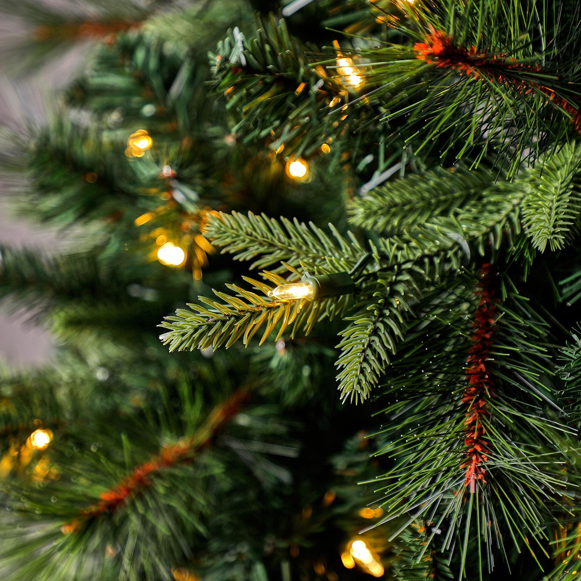 Holiday Time Prelit 350 LED Clear Lights, Brookfield Fir Artificial Christmas Tree, 7'