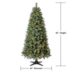 Holiday Time Prelit 350 LED Clear Lights, Brookfield Fir Artificial Christmas Tree, 7'