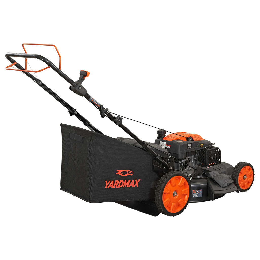 22 in. 201cc Select PACE 6 Speed CVT High Wheel FWD 3-in-1 Gas Walk Behind Self Propelled Lawn Mower, Black (YG2860)