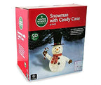 Winter Wonder Lane 31" Snowman w/Candy Cane Holiday Seasonal Christmas Indoor/Outdoor Light-Up Decor