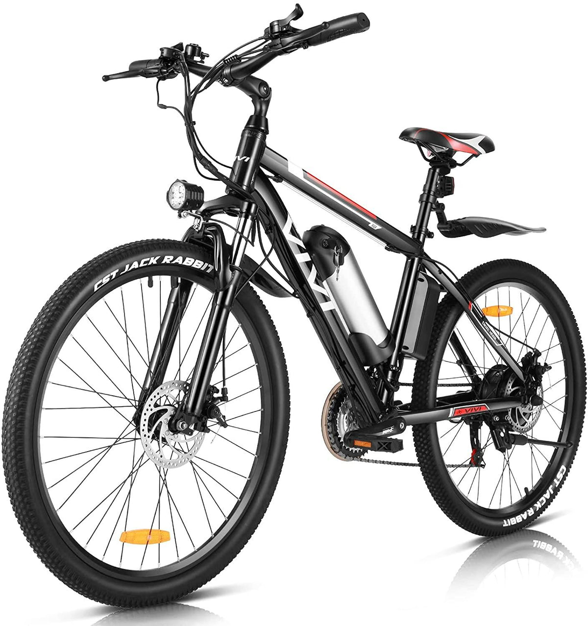 VIVI Electric Bike Electric Mountain Bike 350W Ebike 26'' Electric Bicycle, Adult Electric Bicycles with Removable 36V 8Ah Battery, Professional 21 Speed Gears, Electric Bikes for Adults 20 MPh