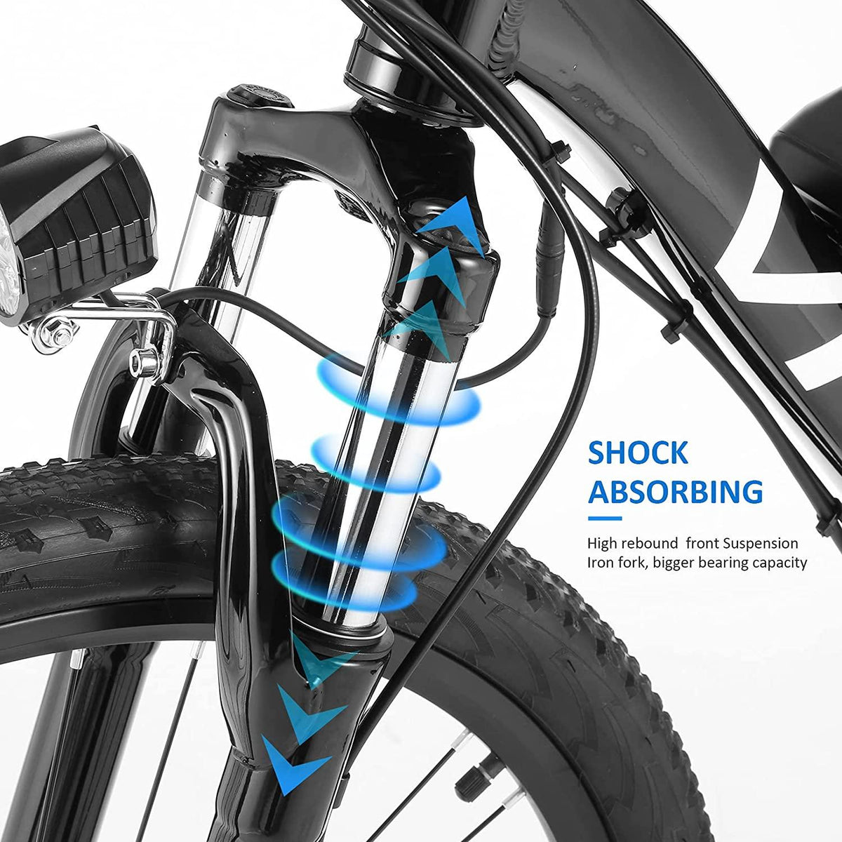 VIVI Electric Bike Electric Mountain Bike 350W Ebike 26'' Electric Bicycle, Adult Electric Bicycles with Removable 36V 8Ah Battery, Professional 21 Speed Gears, Electric Bikes for Adults 20 MPh