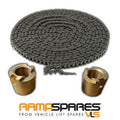 Two Tecalemit Mark 6 Main Lift Nut  2 post SF8837 + Chain 1/2 Pitch