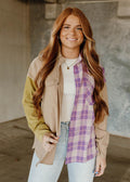 color block flannel