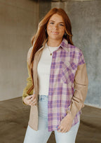 color block flannel