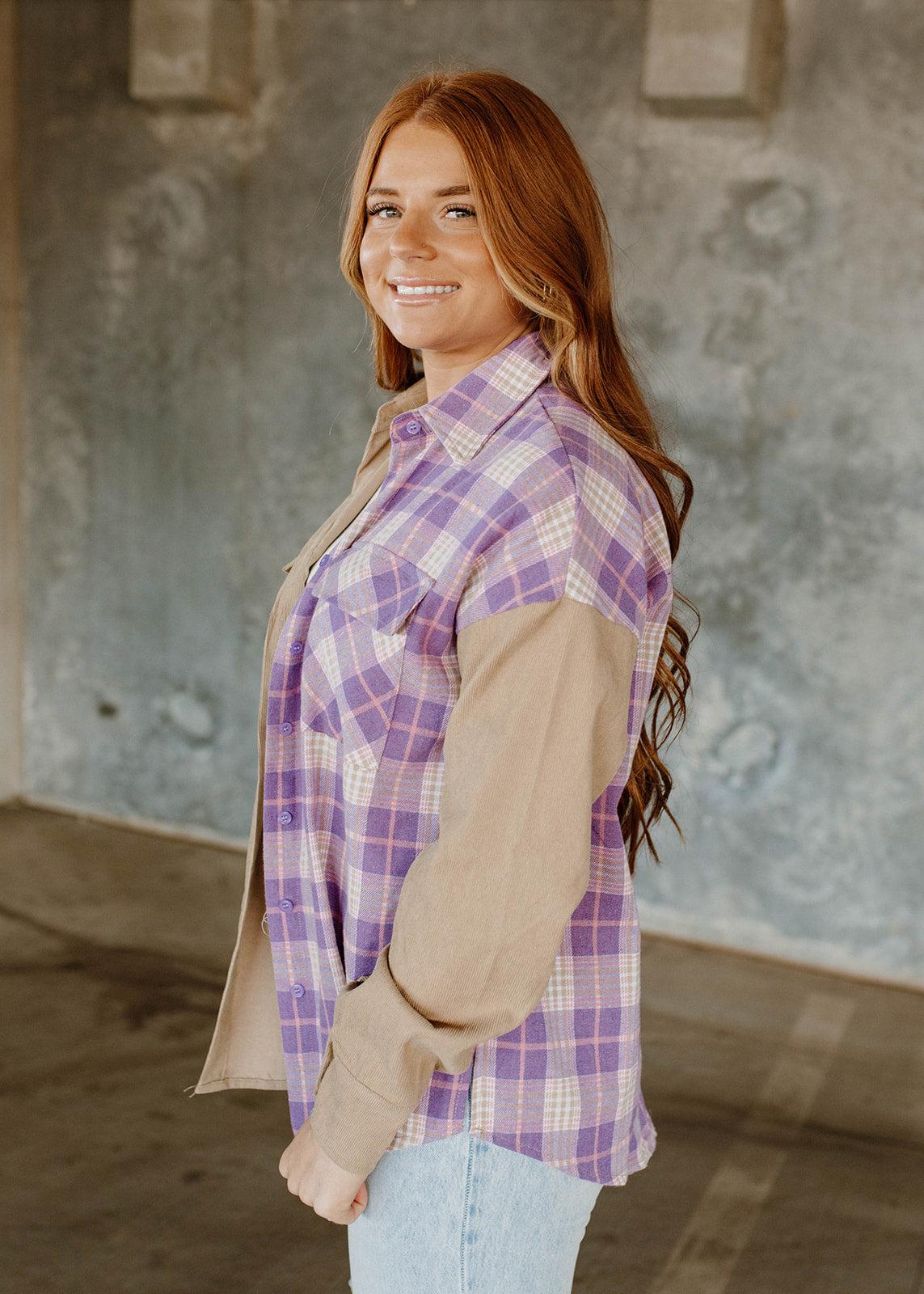 color block flannel