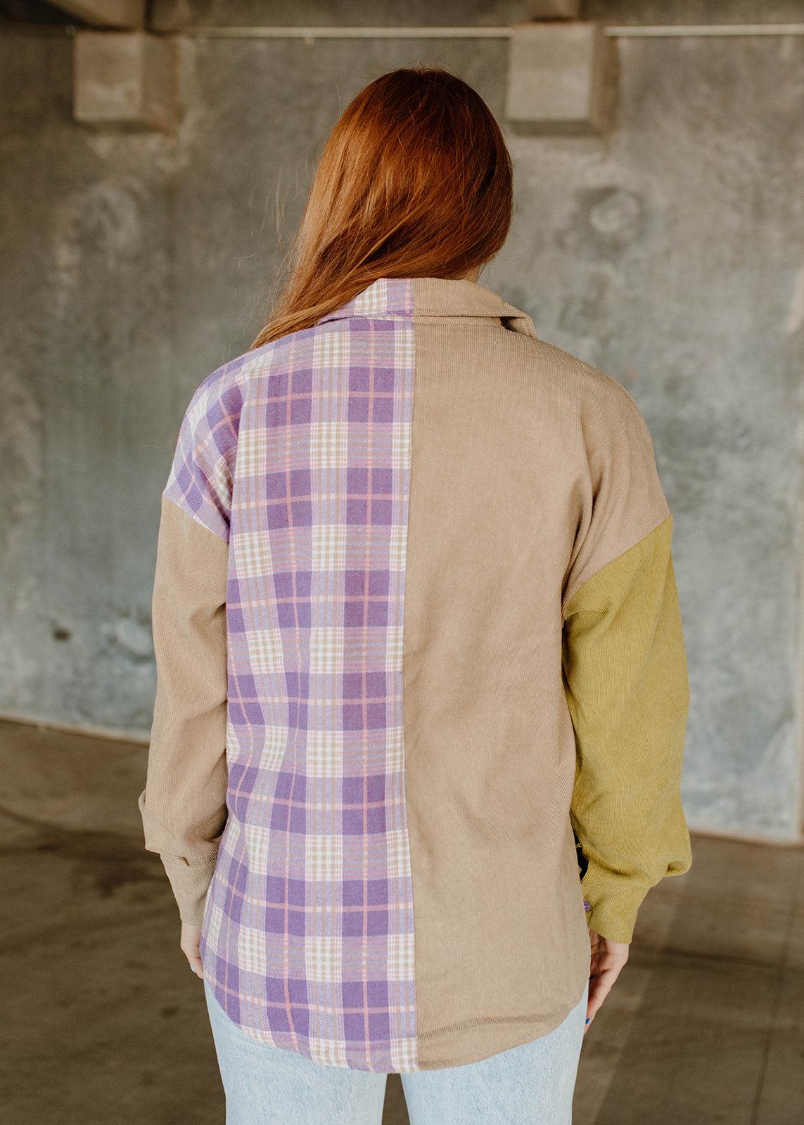color block flannel