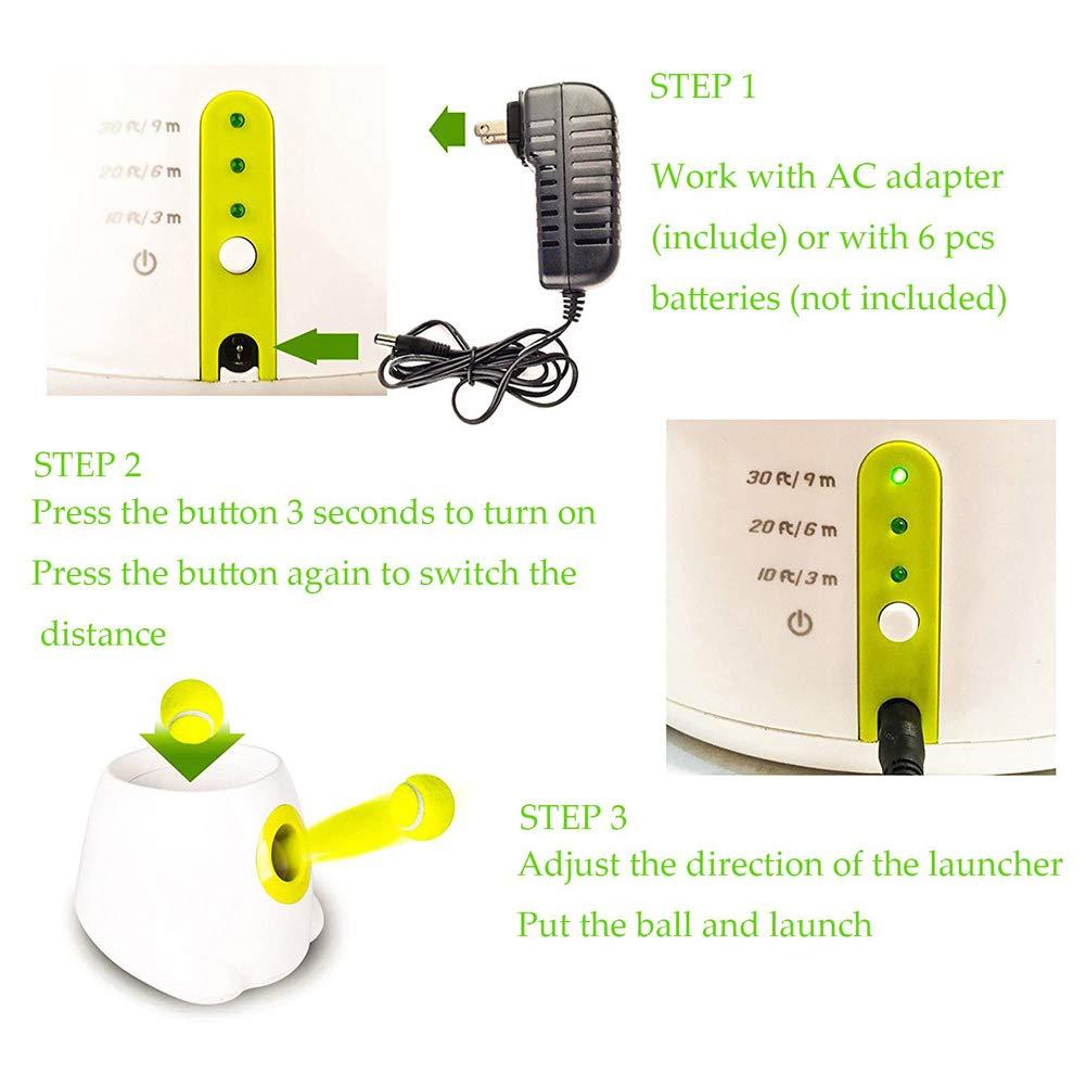AZLZM Dog Toys Tennis Launcher Automatic Throw Ball Serve Ball Thrower Ball Machine