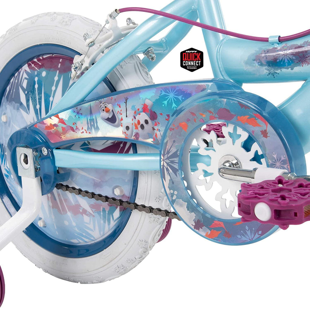 Huffy Frozen 2 Kid Bike, Training Wheels, Streamers &amp; Basket Included, 16 inch, Blue