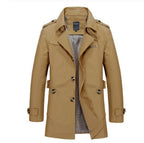 Classic Lconic Men Trench Breasted Overcoat