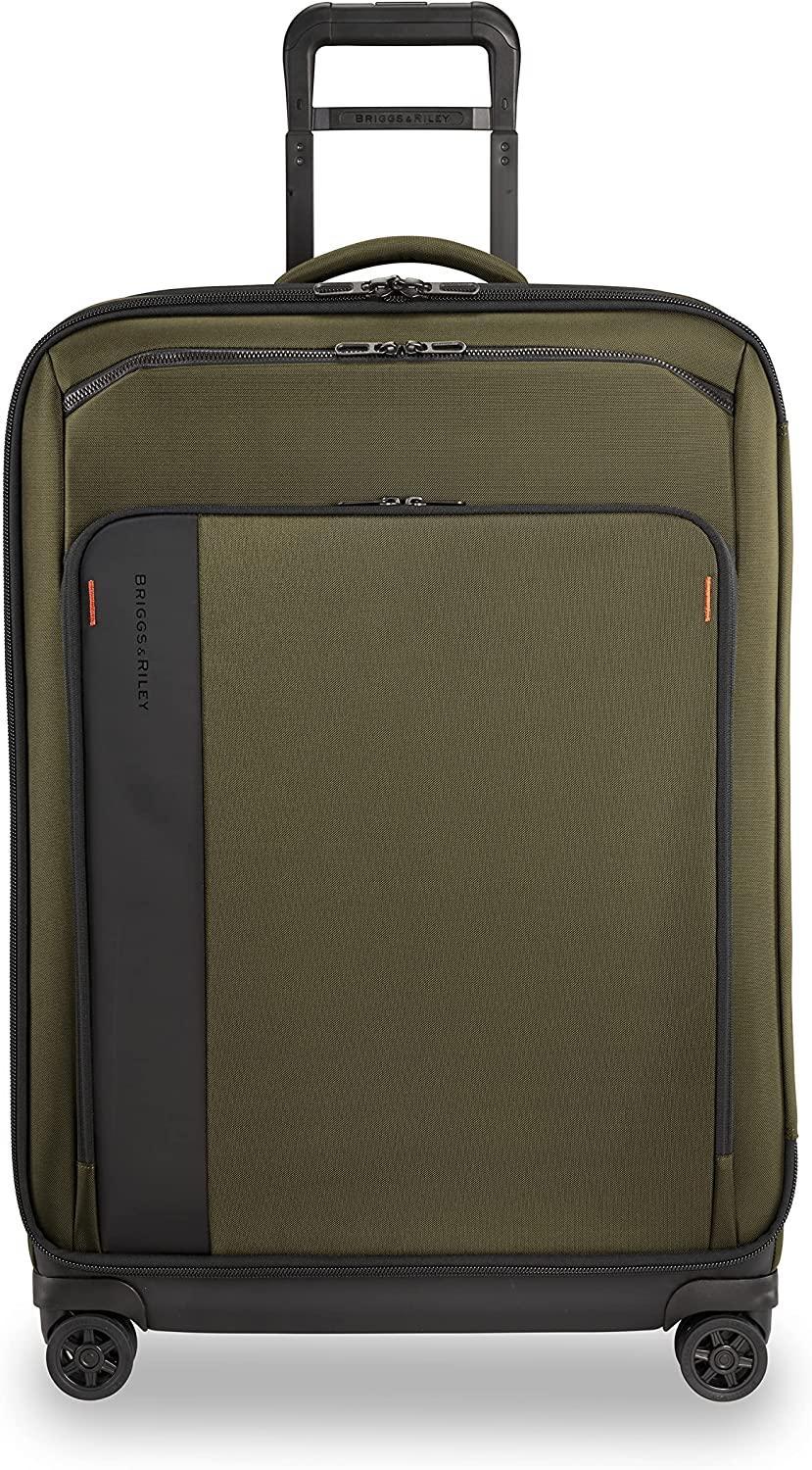 ZDX-Expandable Luggage with 4 Spinner Wheels, Hunter, Checked-Large 29 Inch