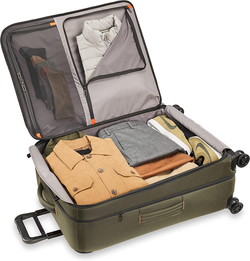 ZDX-Expandable Luggage with 4 Spinner Wheels, Hunter, Checked-Large 29 Inch