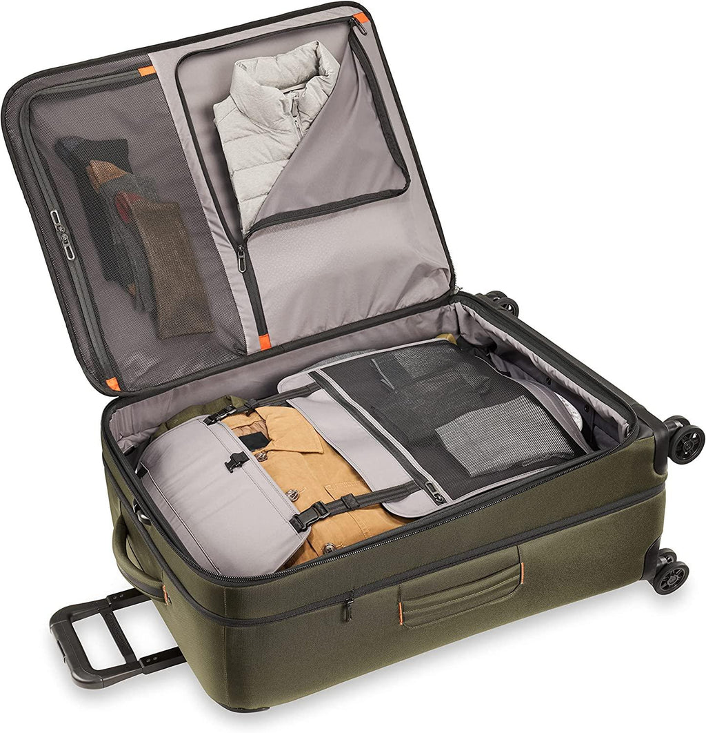 ZDX-Expandable Luggage with 4 Spinner Wheels, Hunter, Checked-Large 29 Inch