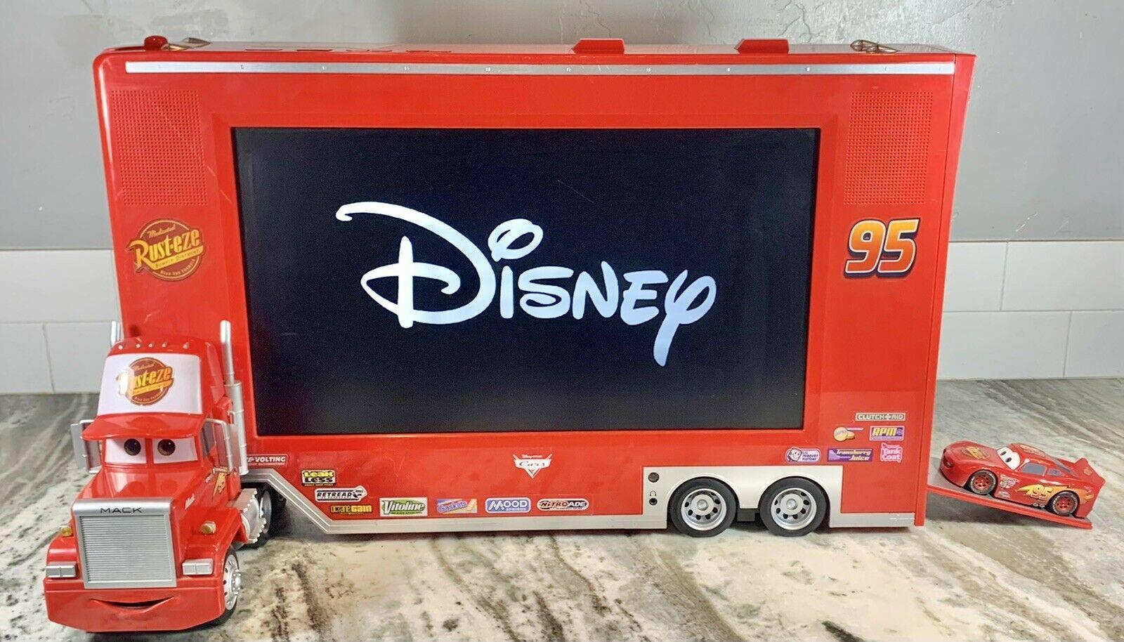 disney cars 19” lcd tv mack lightning mcqueen television w/ remote. tested works
