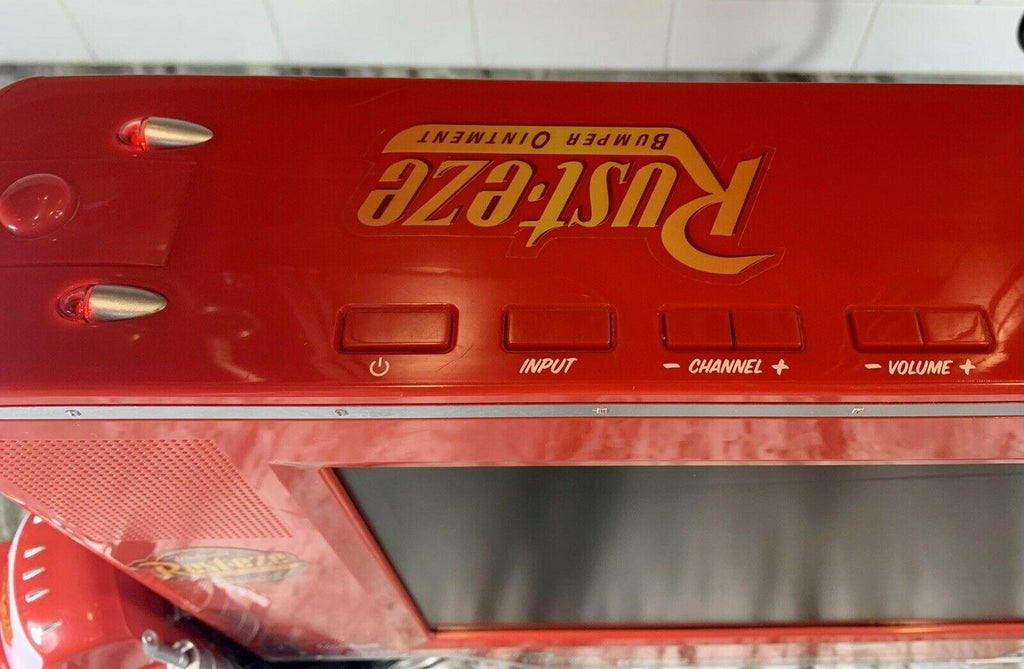 disney cars 19” lcd tv mack lightning mcqueen television w/ remote. tested works