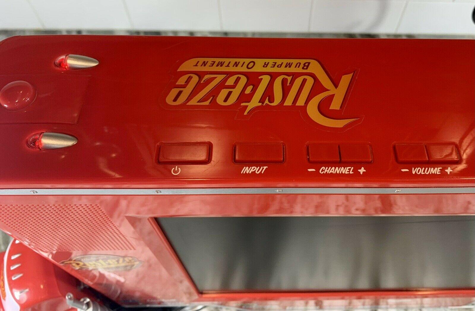 disney cars 19” lcd tv mack lightning mcqueen television w/ remote. tested works