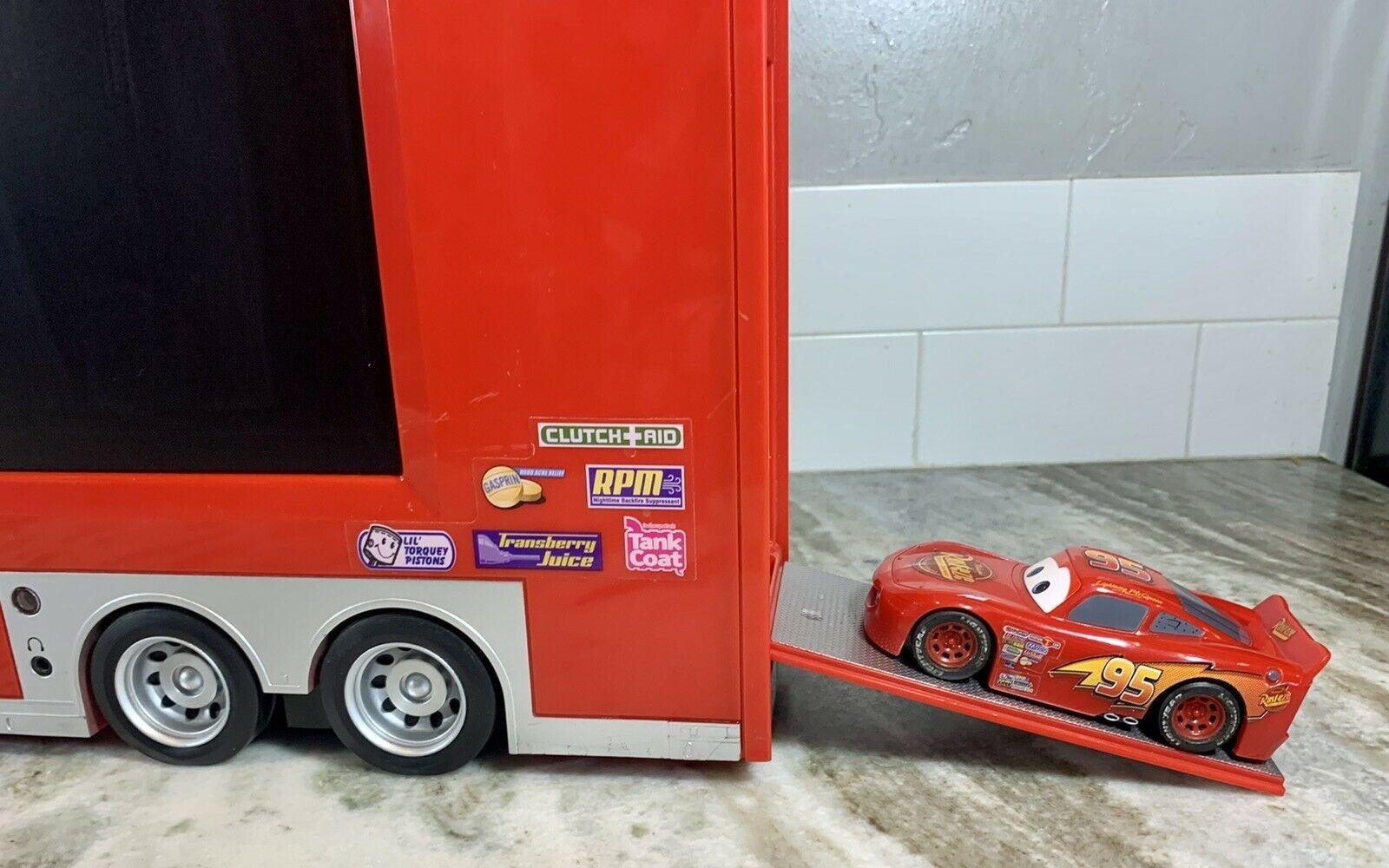disney cars 19” lcd tv mack lightning mcqueen television w/ remote. tested works