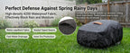 Robot Lawn Mower Cover Waterproof, 420D Outdoor Robotic Mower Cover, Black | 420D waterproof fabric, backyard robotic mower storafor rain snow dust sun, webbing strap,  buckle, elastic hem, vent