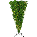 SESSLIFE 6ft Upside Down Christmas Tree, Prelit Christmas Tree with with LED Lights, 1000 Tips Artificial Christmas Tree for Indoor Outdoor Holiday Decoration, TE1727