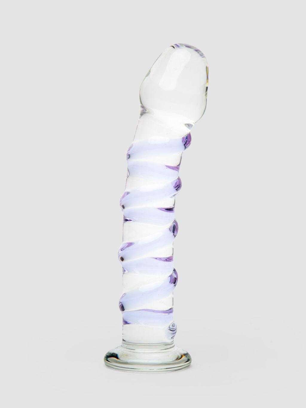 Lovehoney Sensual Glass Spiral Glass Dildo 7 Inch, Purple