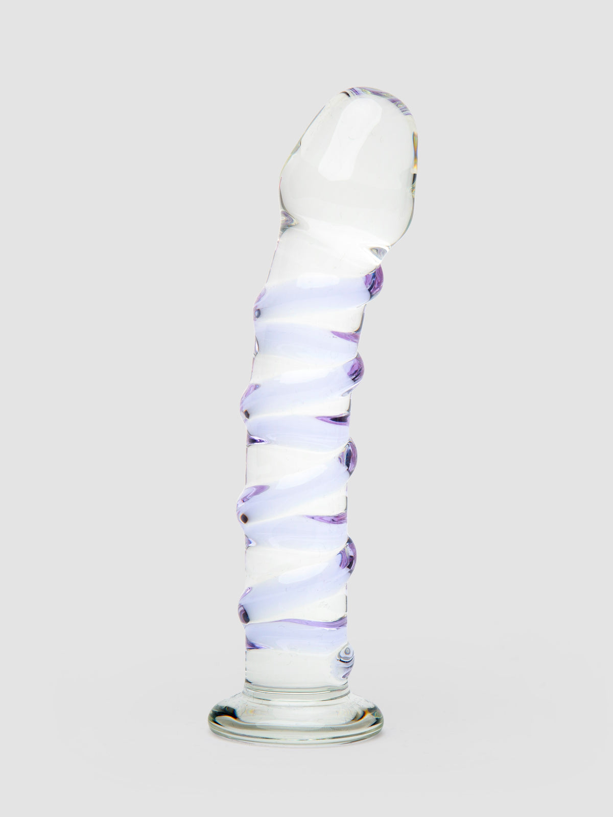 Lovehoney Sensual Glass Spiral Glass Dildo 7 Inch, Purple