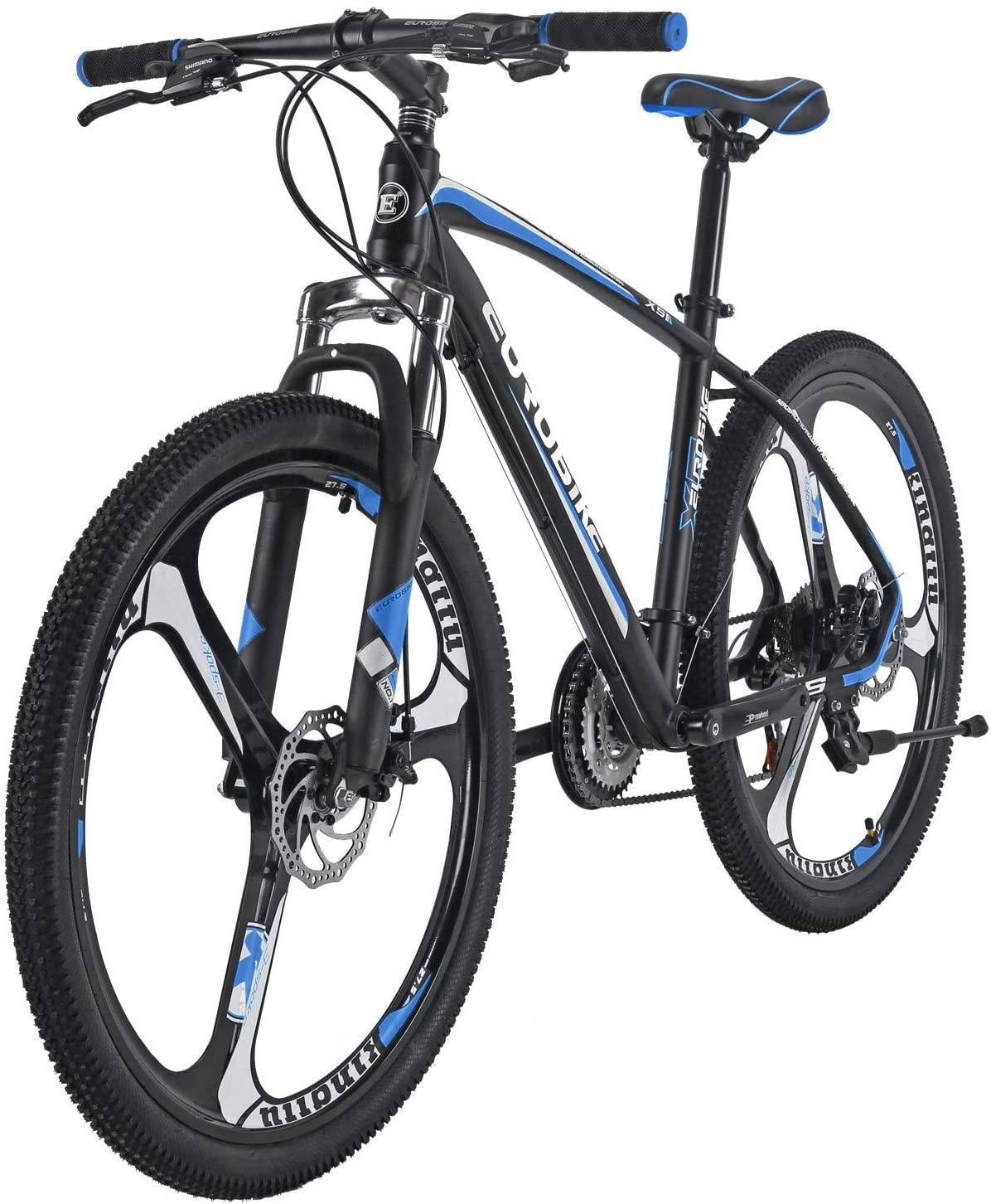 OBK X5 Aluminium Frame Mountain Bike 27.5 inches Wheels Front Suspnesion Mens Bicycle 21 Speed Dual Disc Brakes for Adult