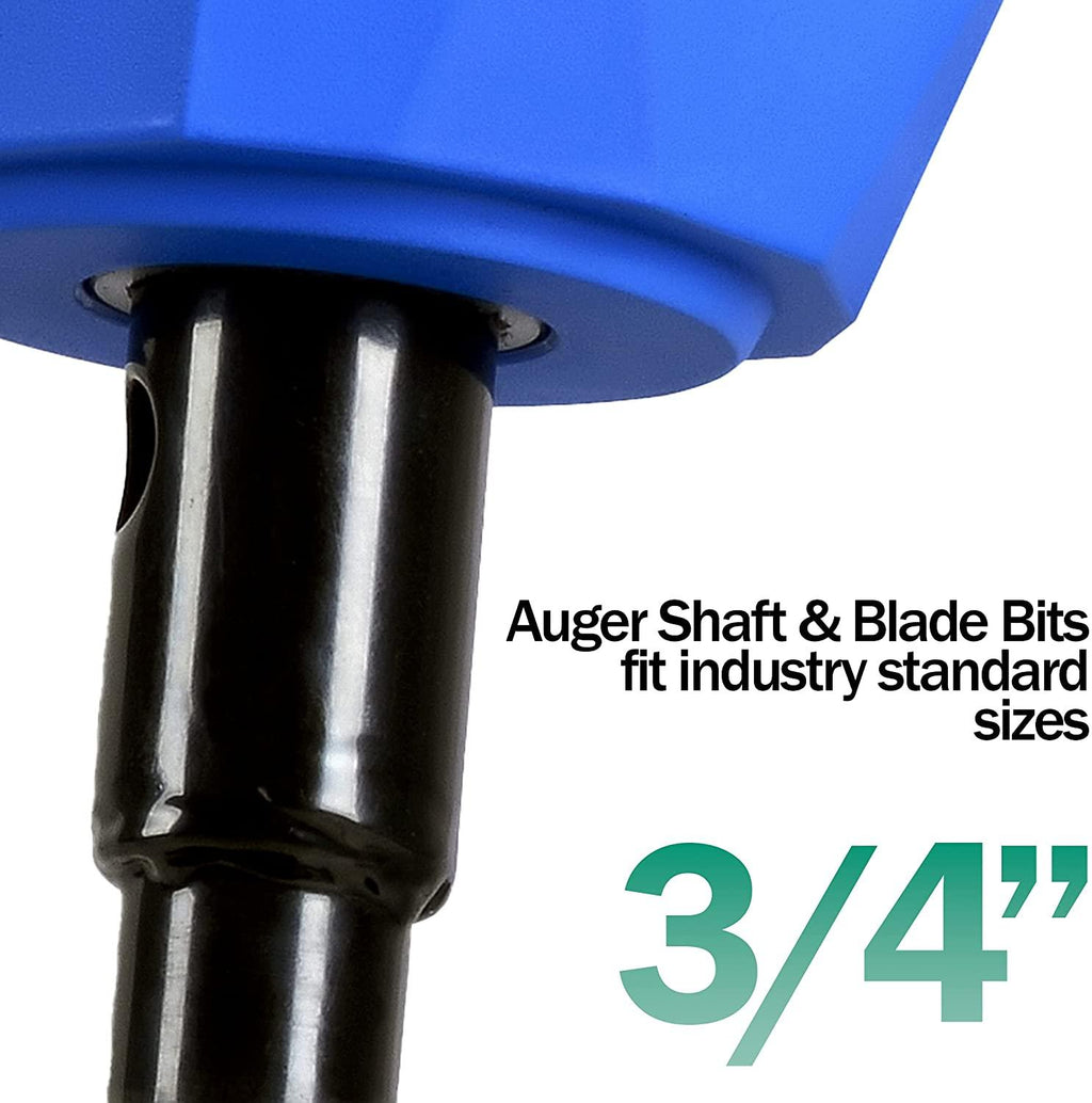 landworks earth auger power head steel 6" inch x 30" inch bit heavy duty electric cordless lithium ion battery for earth burrowing drilling post hole digging (earth auger 6" inch set)
